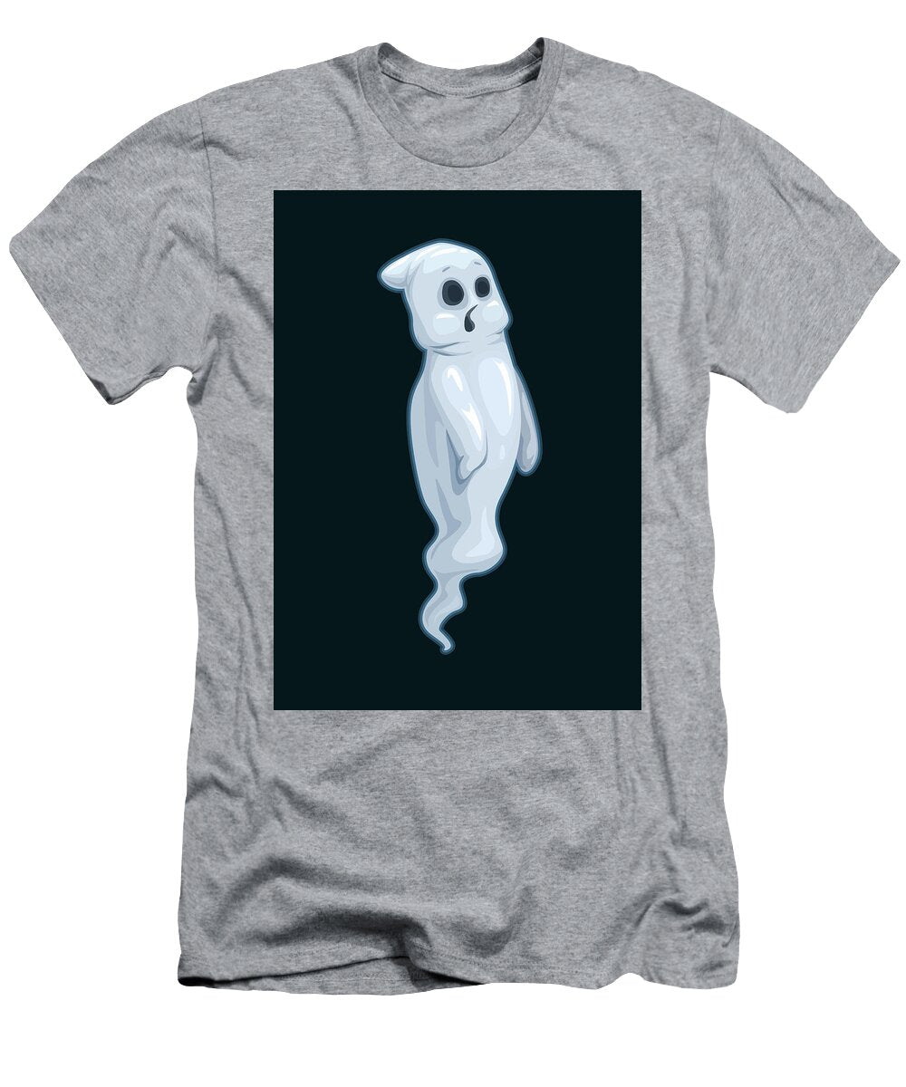 Cute Cartoonish Ghost Print on Demand T-Shirt