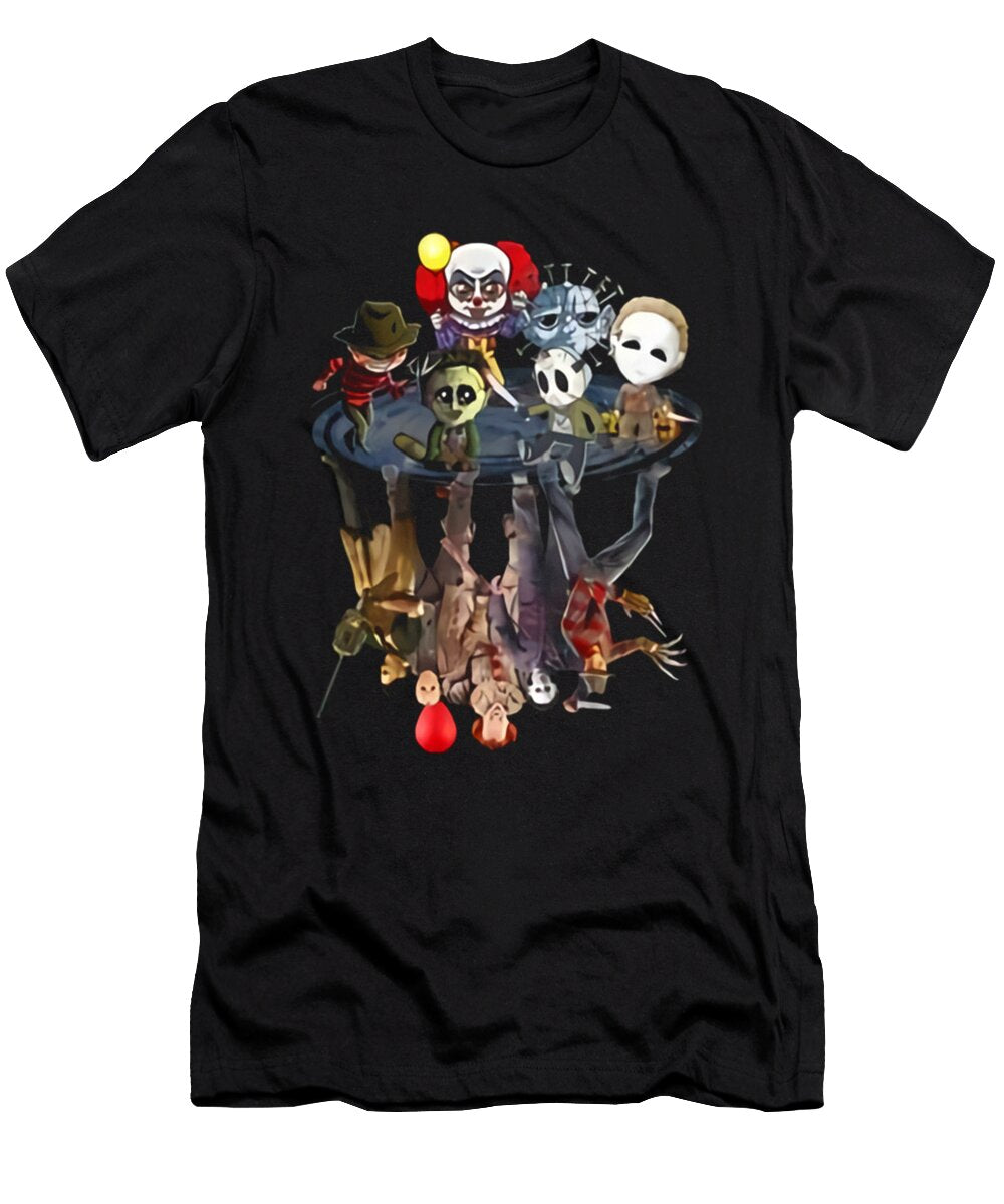 Cute Chibi Horror Movies Characters Funny Halloween Duong Dam T-Shirt