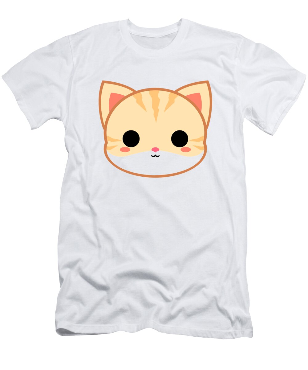 Cute Cream and White Tabby Cat Alien3287 T-Shirt