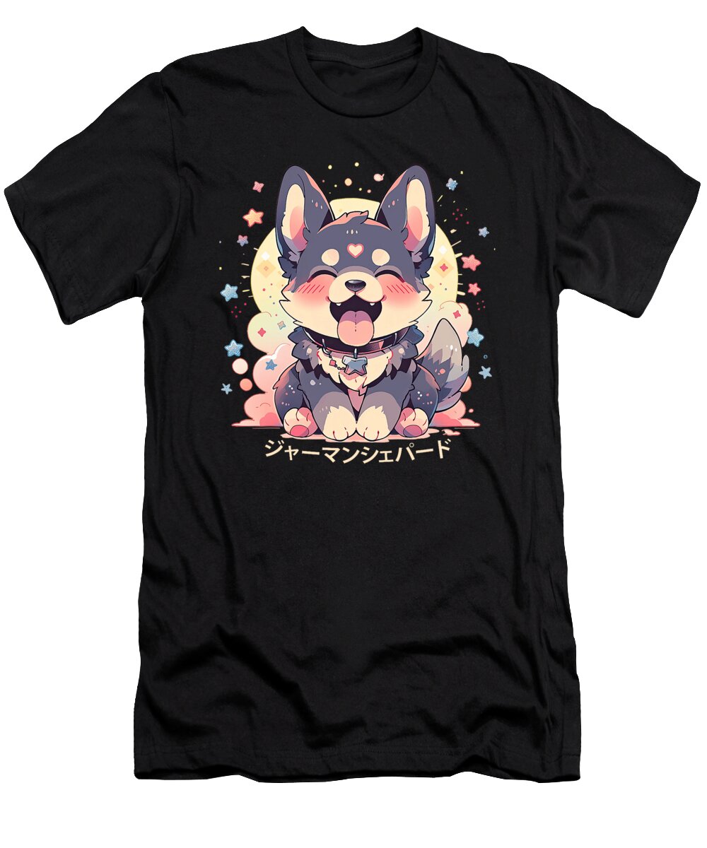 Cute German Shepherd Chibi Kawaii Dog Lover Zyneu Gangd T-Shirt