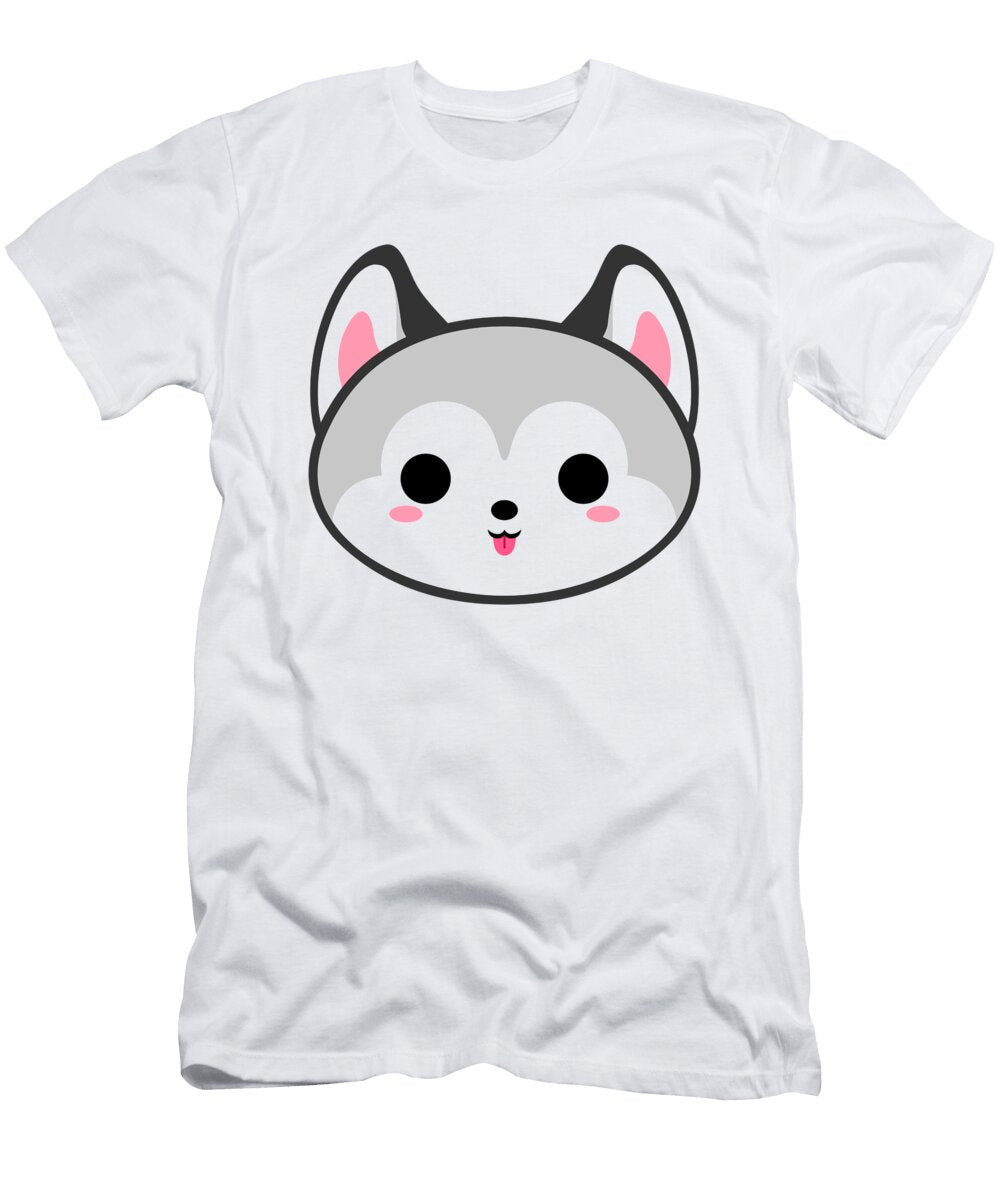 Cute Grey Husky Alien3287 T-Shirt