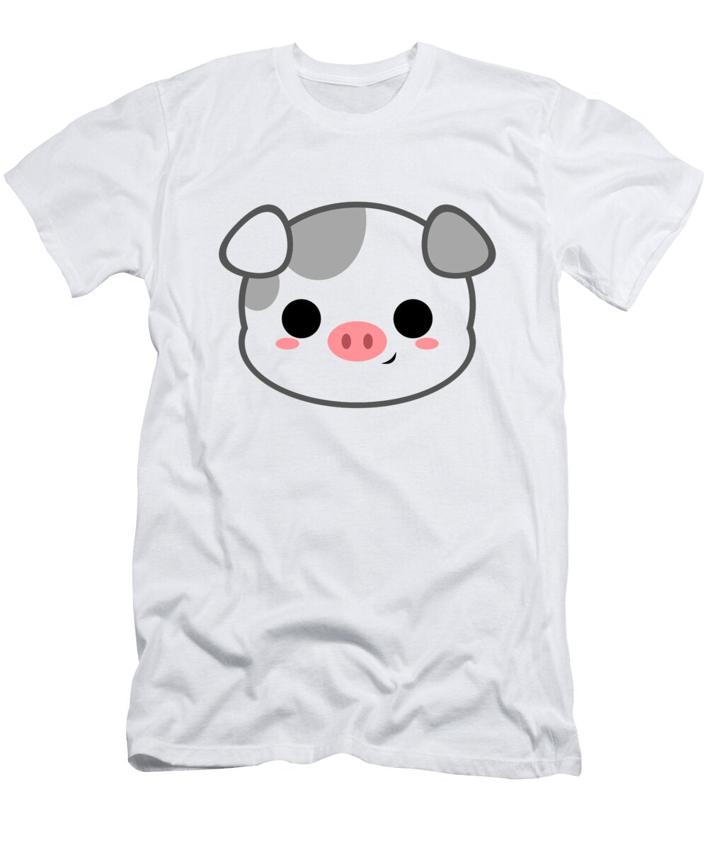 Cute Grey Spotted Pig Rose Nguyen T-Shirt