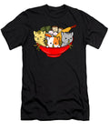 Cute Kawaii Cat Ramen Bowl Japanese Anime Kitten Funny Ezone Prints T-Shirt