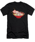 Cute Kawaii Cats in a Ramen Bowl Anime Food Lovers Gift Ezone Prints T-Shirt