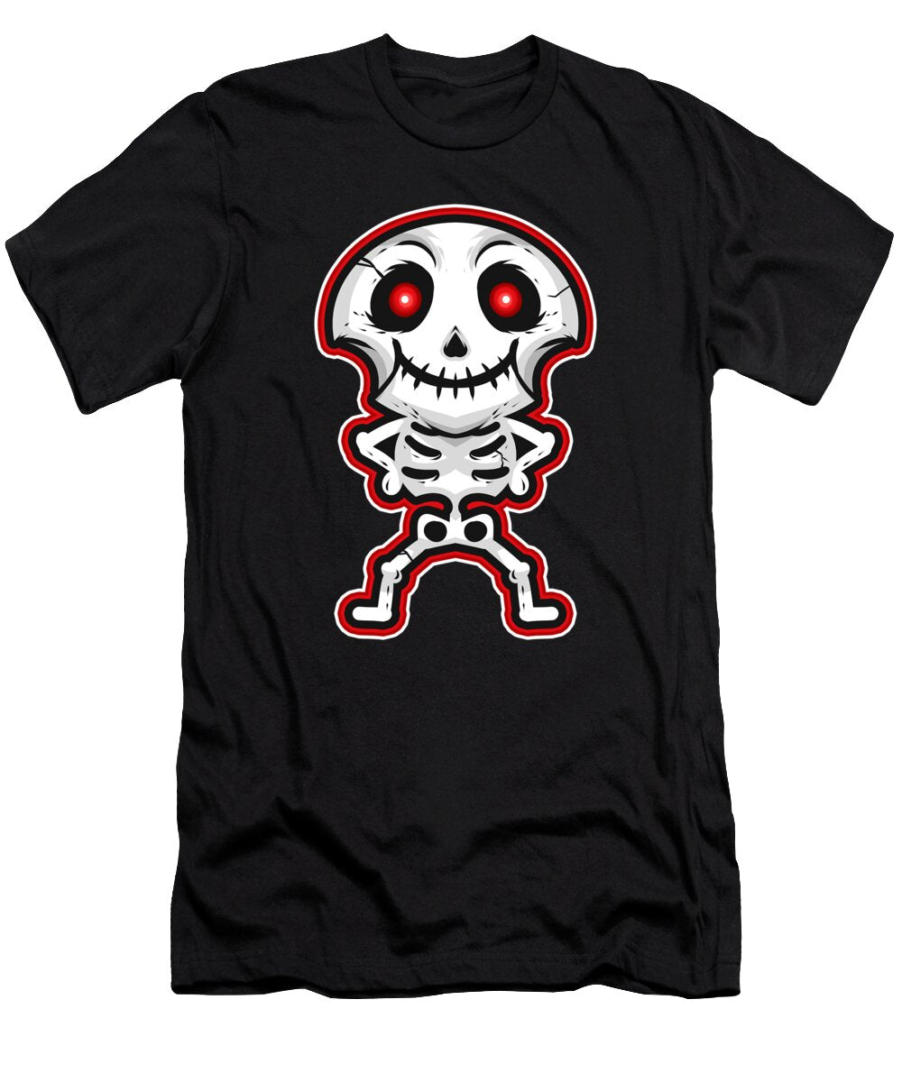 Cute Kawaii Chibi Skeleton Halloween Jan Bleke T-Shirt