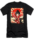 Cute Kawaii Samurai Girl and Cat Japanese Anime Zyneu Gangd T-Shirt