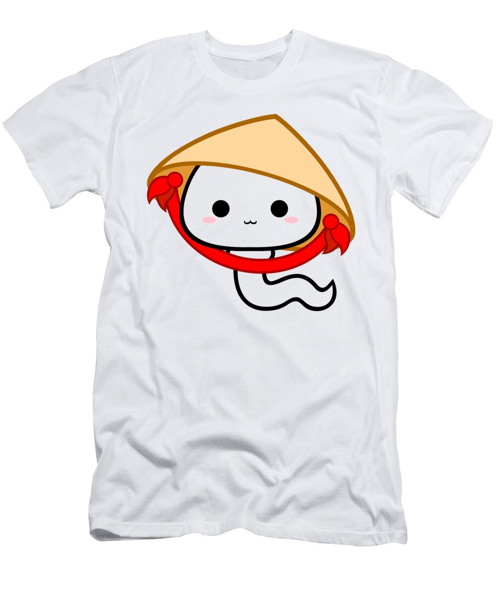 Cute Kawaii Sperm Wear Vietnamese Hat Rose Nguyen T-Shirt
