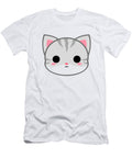 Cute Light Grey and White Tabby Cat Alien3287 T-Shirt
