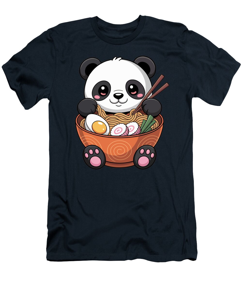 Cute Panda Enjoying Ramen Joanna Redesiuk T-Shirt