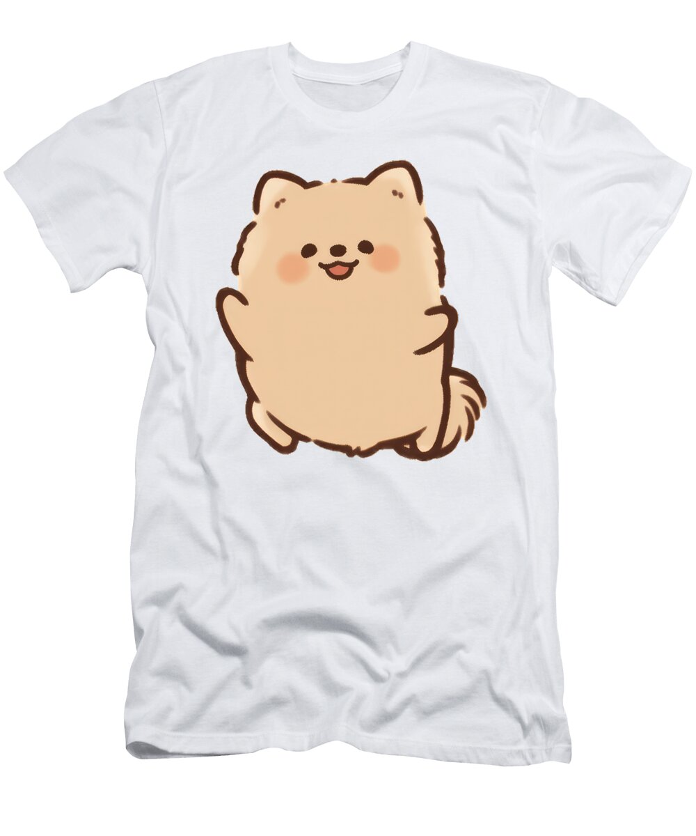 Cute Pomeranian Dancing Pusheen Style Sundaydonuts T-Shirt
