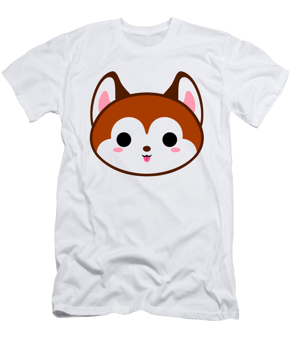 Cute Red Husky Alien3287 T-Shirt