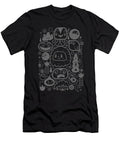 Cute Retro Characters Doodle Gray Frank Curkovic T-Shirt
