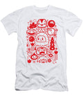 Cute Retro Characters Doodle Red Frank Curkovic T-Shirt