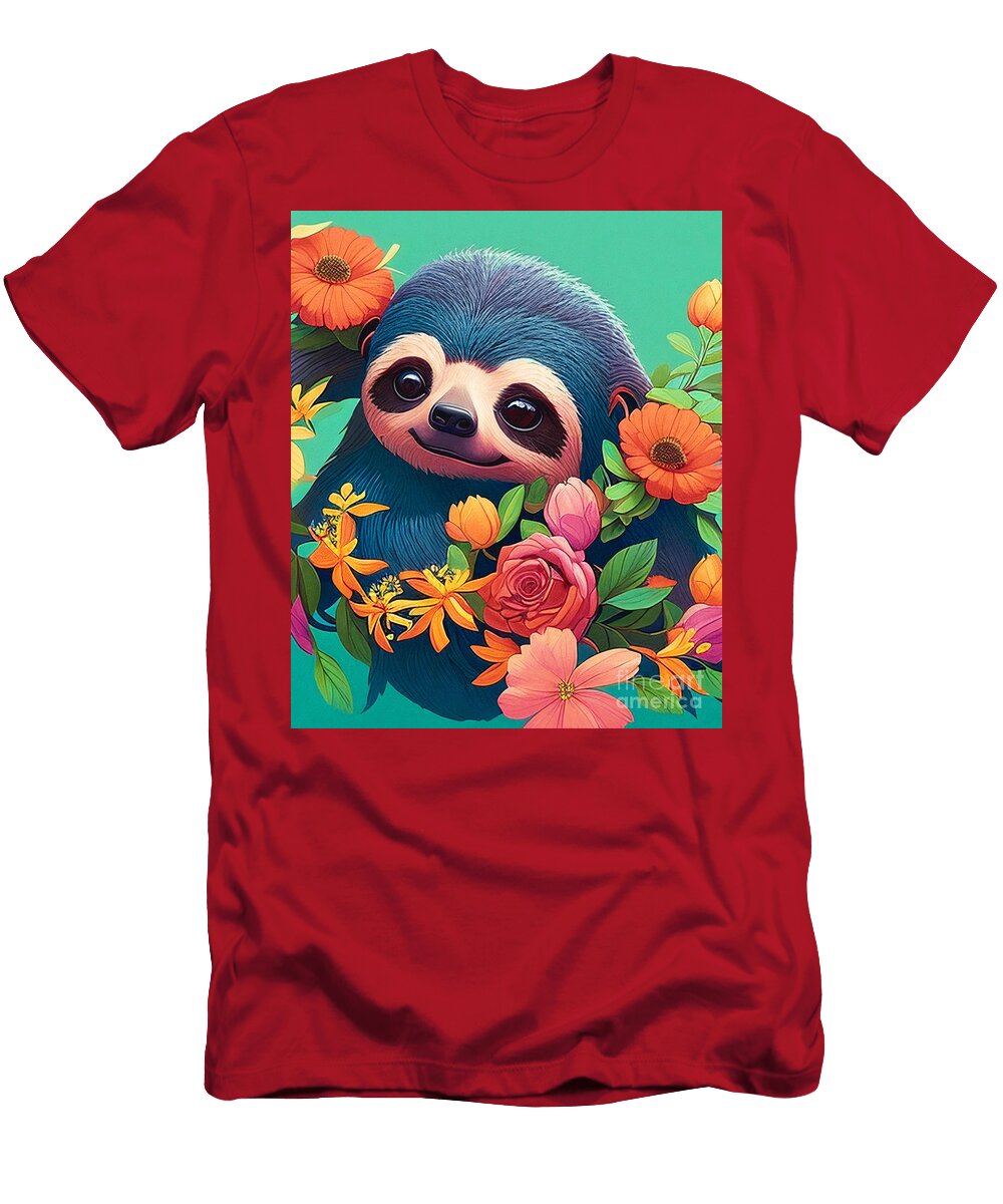 Cute Sloths Collection No 01 Mounir Khalfouf T-Shirt