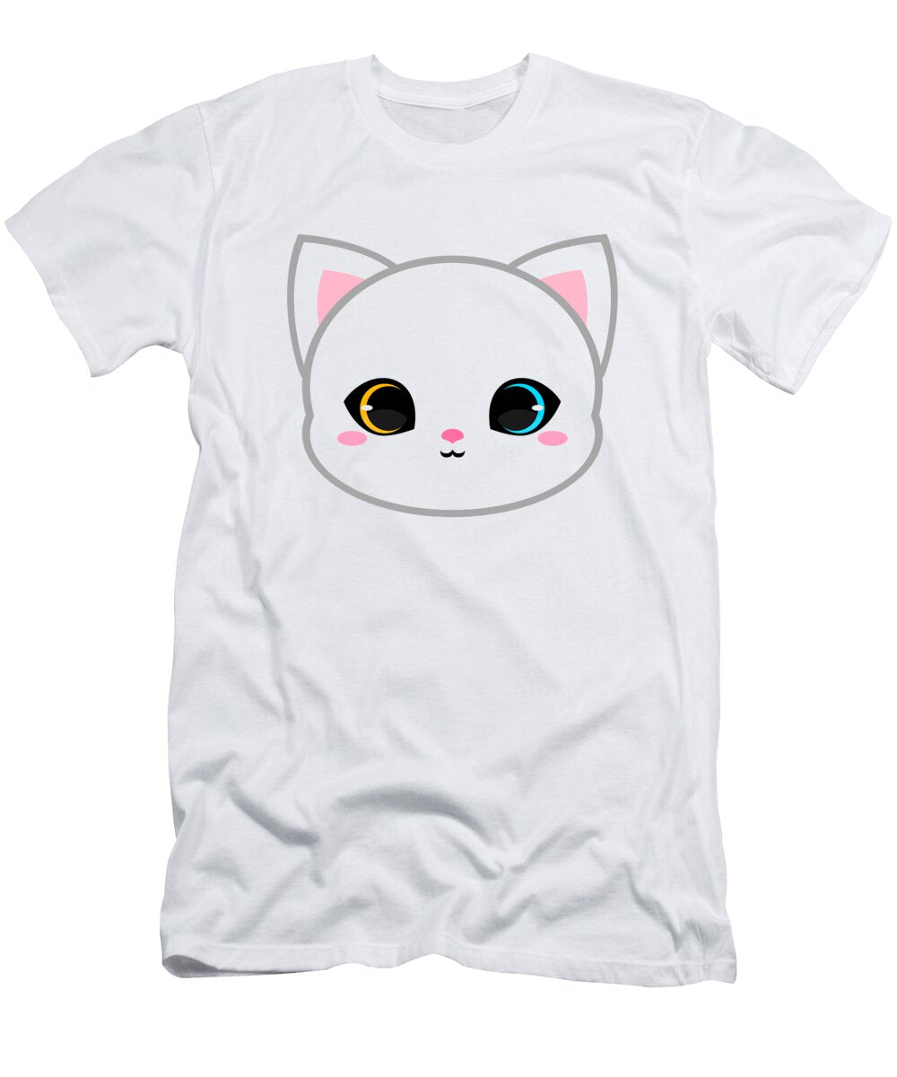 Cute Two Colored Eyes Cat Alien3287 T-Shirt