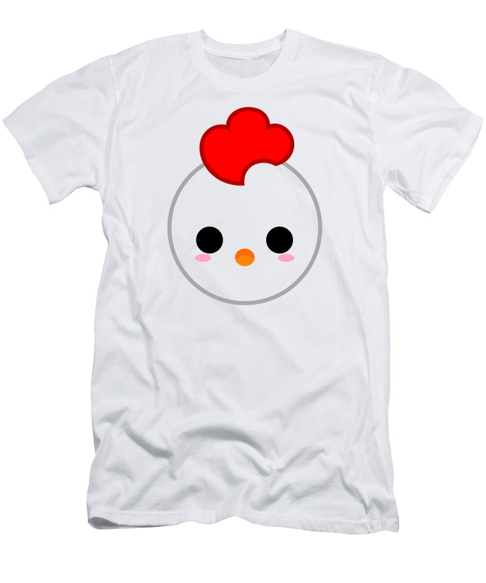 Cute White Chicken Alien3287 T-Shirt