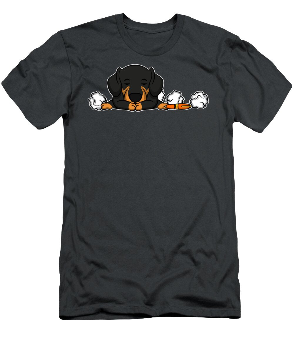 Dachshund Dog Lover Office Humor Tom Schiesswald T-Shirt