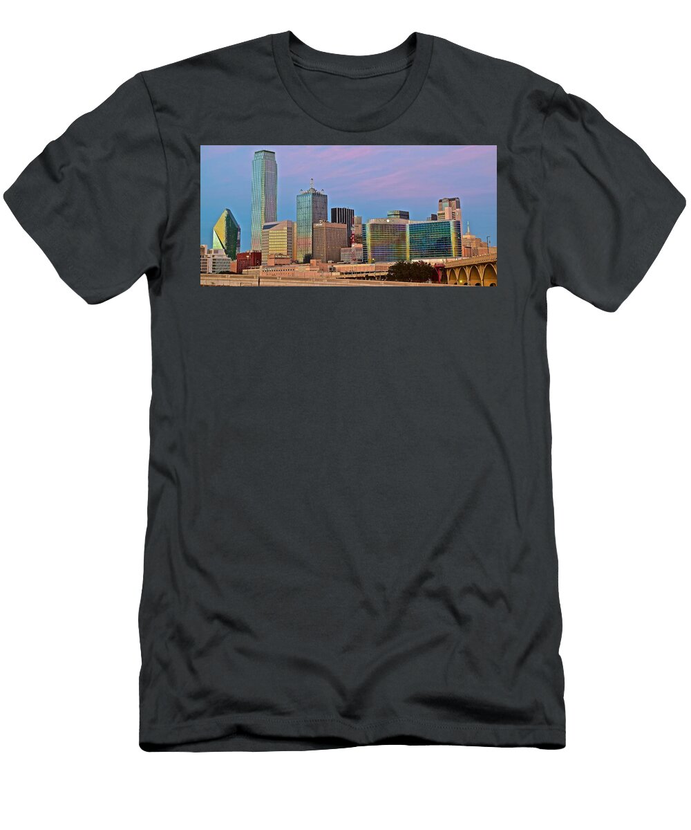 Dallas Panoramic Skyline Frozen in Time Fine Art Photography T-Shirt