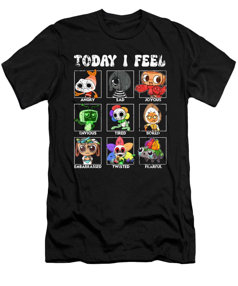 Dandys Toons Kids World Characters Today I Feel Panels Violet Feature T-Shirt