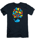 Dark Colorful Splash Happy Cartoon Whale Boriana Giormova T-Shirt