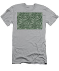 Dark Green Cream Wacky Retro Circle Pattern Pairs 2023 Color of the Year Blank Canvas DC 003 Petite Patterns T-Shirt