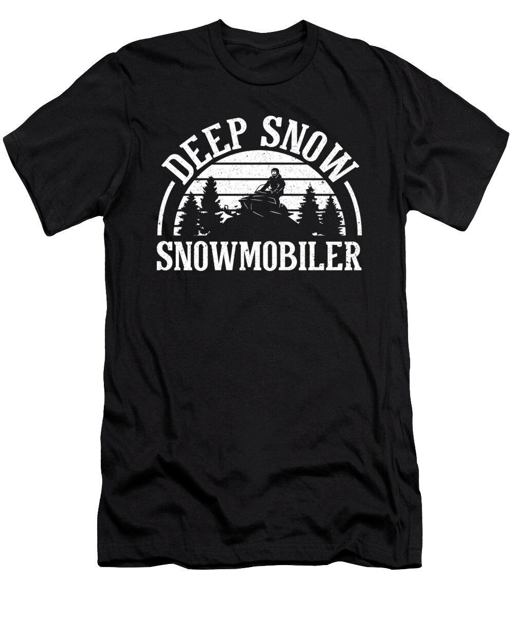 Deep Snow Snowmobiler Snowmobiling Offroad Sledder Colorfulsnow T-Shirt
