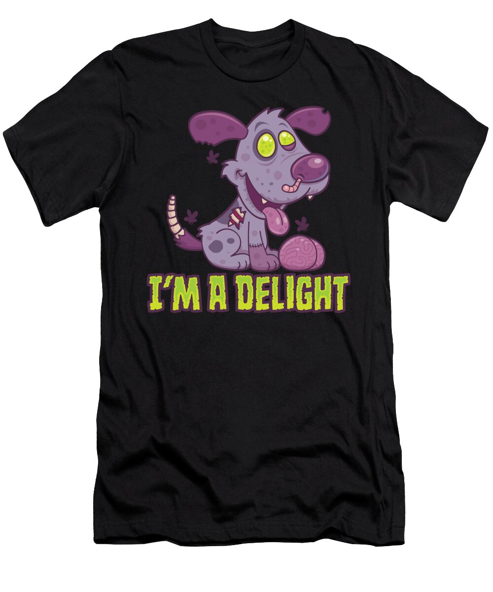 Delightfully Rotten Happy Zombie Pup John Schwegel T-Shirt