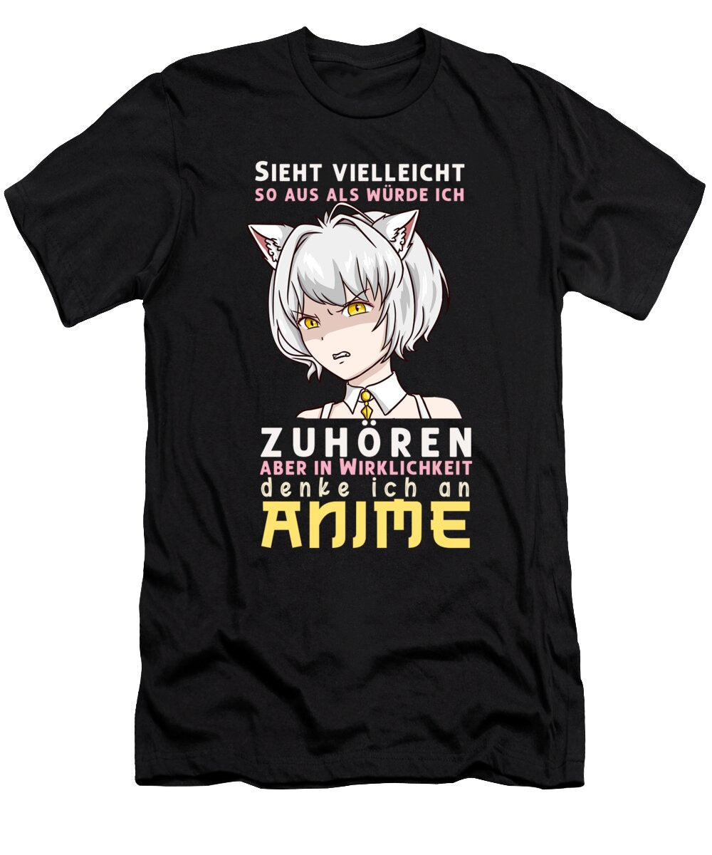 Denke Nur an Anime I Cute Manga Girl Bi Nutz T-Shirt