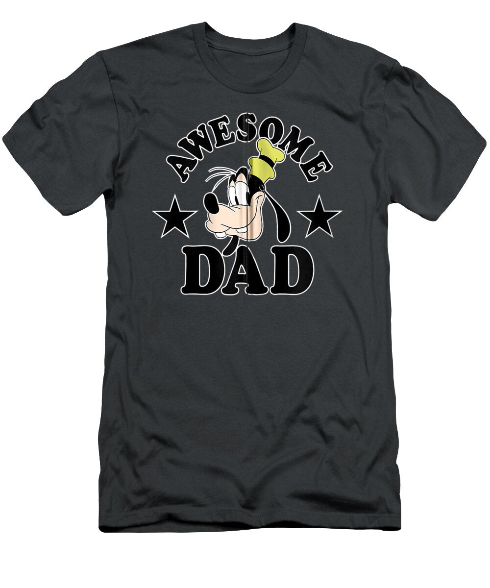 Disney Goofy Fathers Day Awesome Dad Damieg Laci T-Shirt