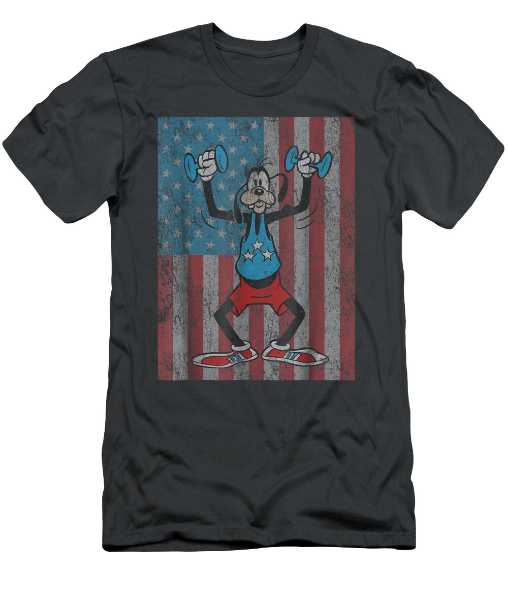 Disney Goofy Pumping Iron Americana Ayanku Nuo T-Shirt