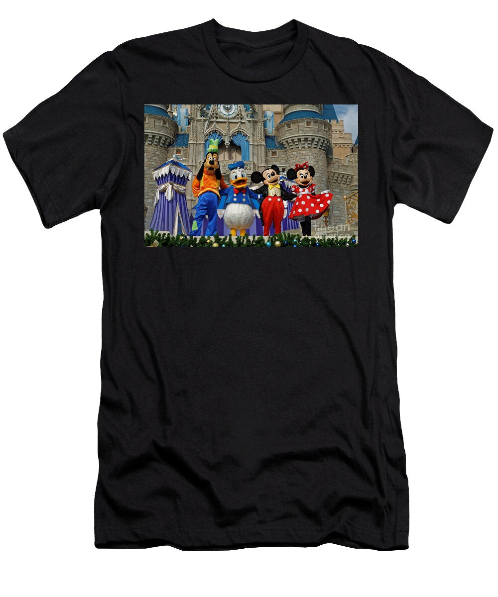 Disney Main Characters Mickey Minnie Goofy and Donald Dancing in the Dreams Come True Performance Mohamed Abdelrazek T-Shirt