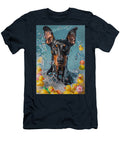 Doberman Pinscher Dog Frolicking in a Bubbly Bathtub Adrien Efren T-Shirt