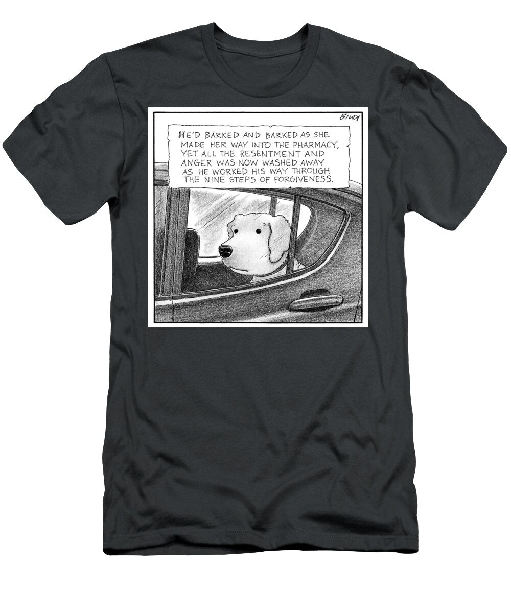 Dog Waiting in a Car for His Owner to Return From Harry Bliss T-Shirt
