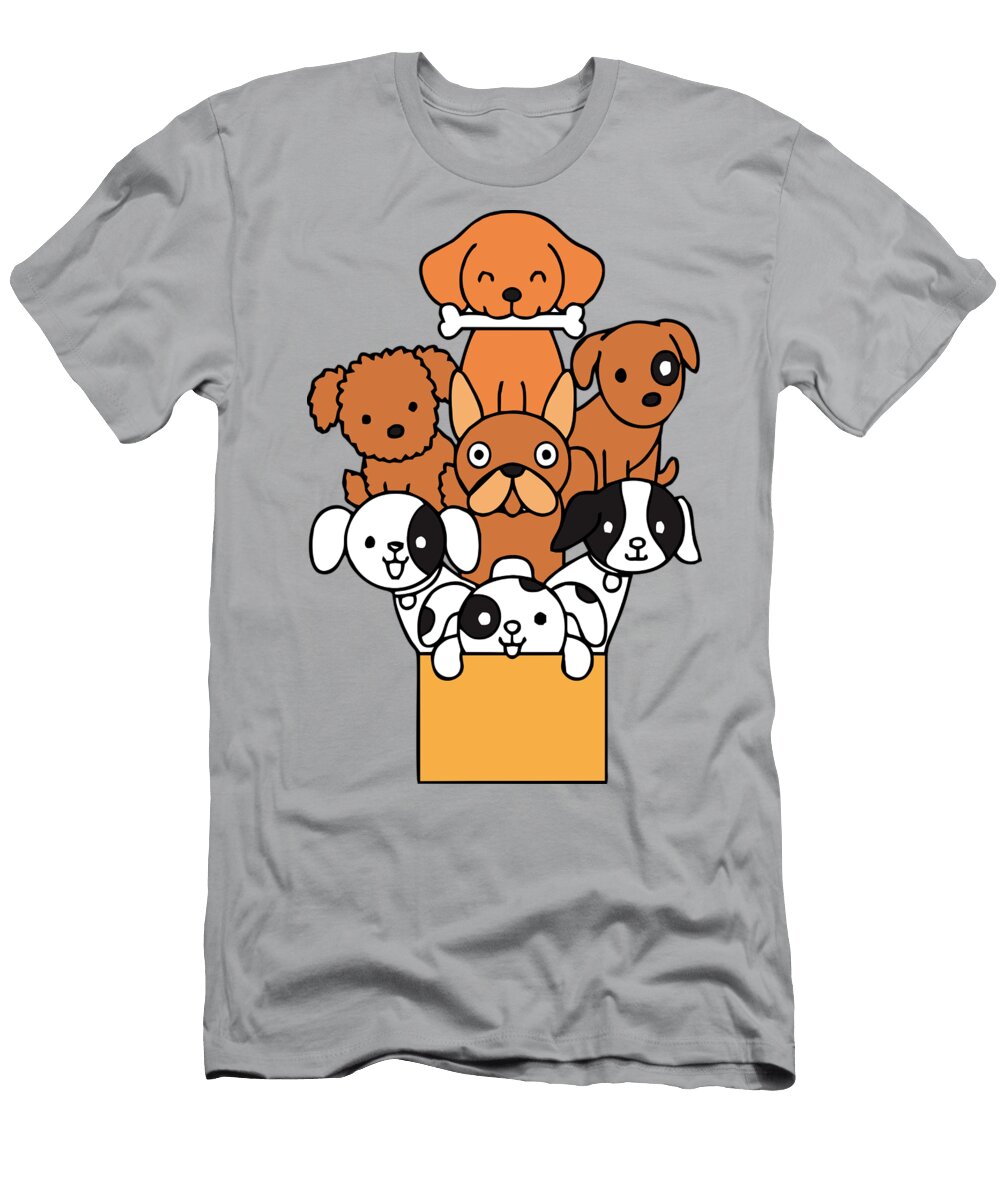 Dogs in Box Playing Bone Yossi Adhyaksari T-Shirt