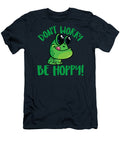 Dont Worry Be Hoppy Smiling Cartoon Frog John Schwegel T-Shirt