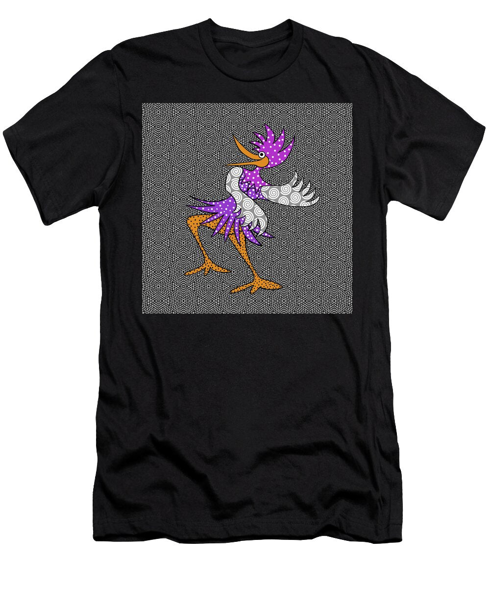 Dotty Dancing Bird Ann Hanson T-Shirt