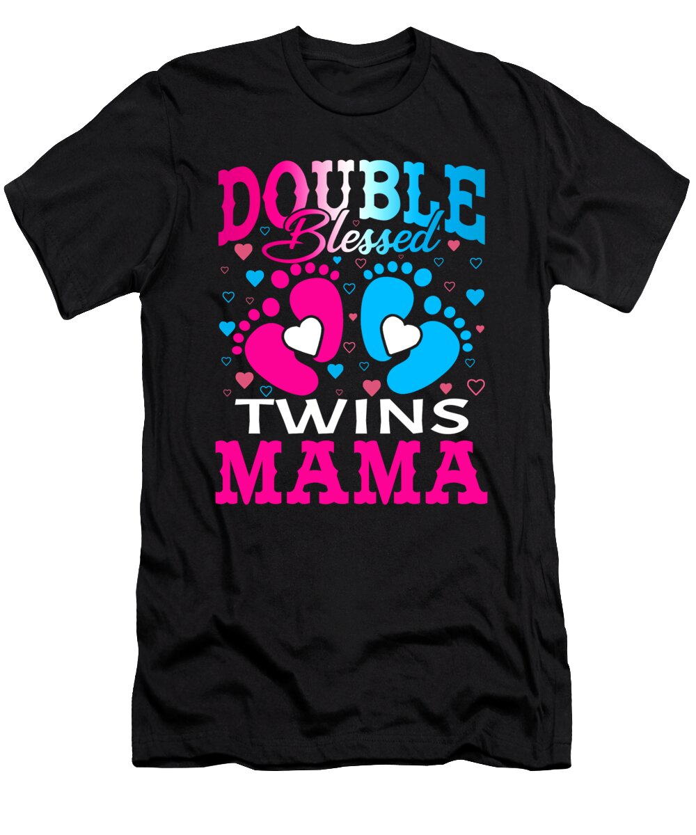 Double Blessed Twins Mama Dhbubble T-Shirt