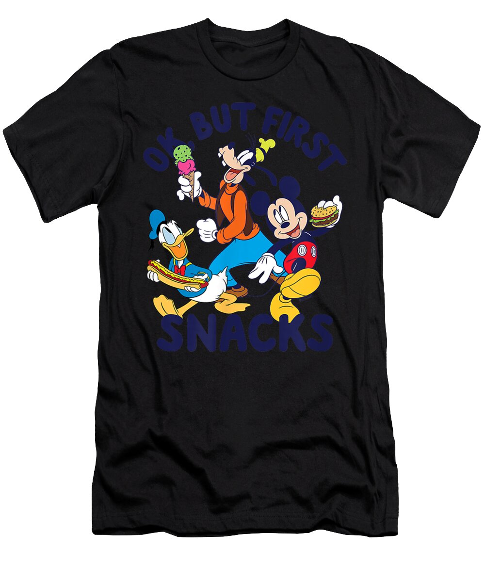 Duck Goofy Ok But First Snacks Douxie Grimo Art T-Shirt