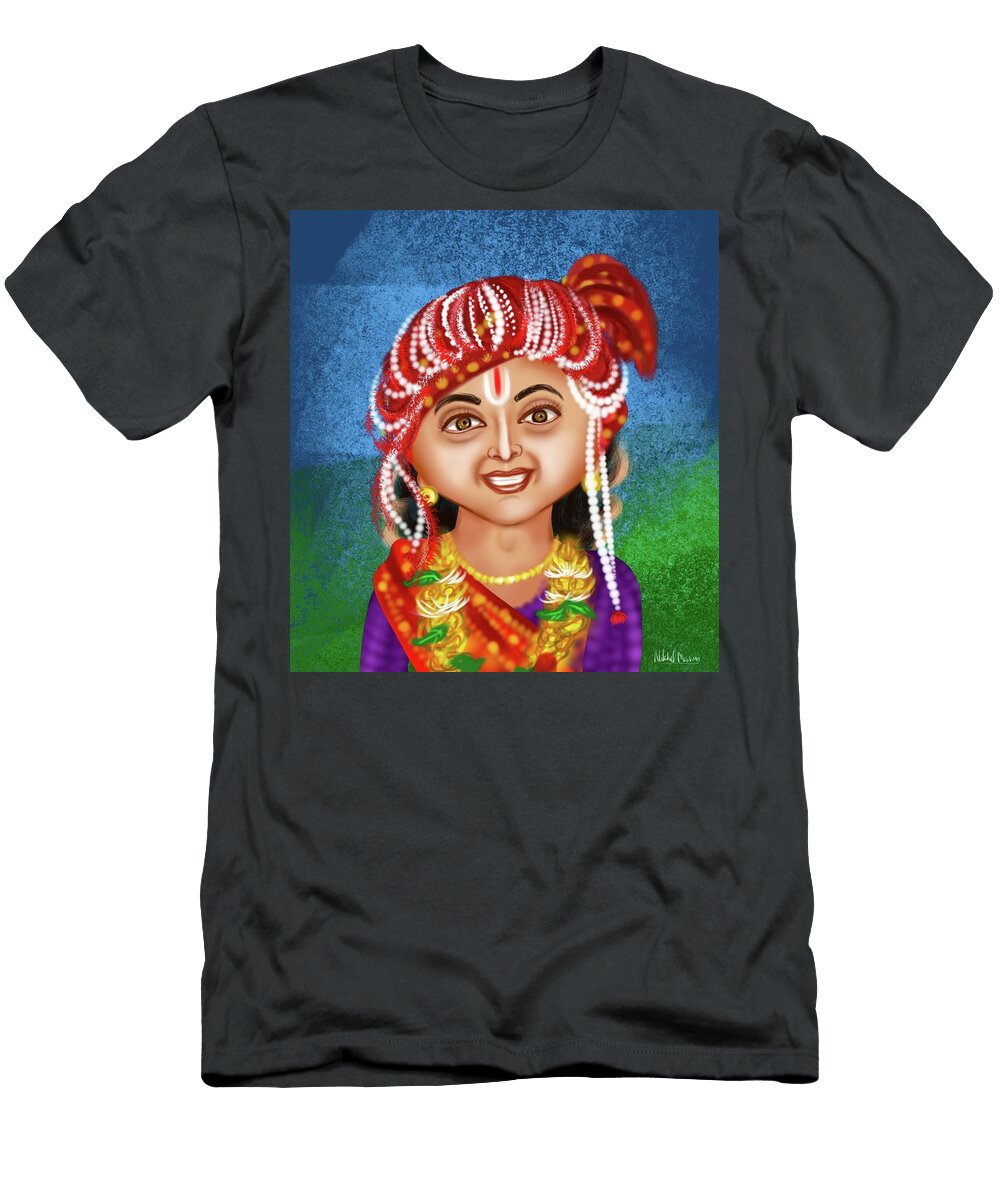 Dulha Wedding Digital Art Nikhil Mishra T-Shirt