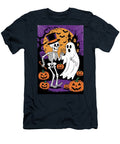 Dusk Halloween Fun with Skeleton and Ghost Ai Vidddie Publyshd T-Shirt