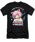 Easily Distracted By Anime and Music Women Anime Teen Girls Dnt Prints T-Shirt