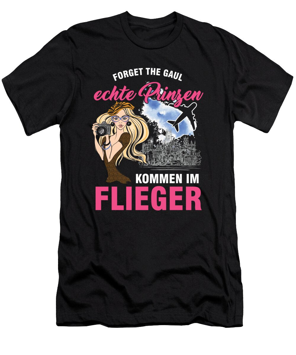 Echte Prinzen Kommen Im Flieger Pilot Fluglotse Gift Thomas Larch T-Shirt