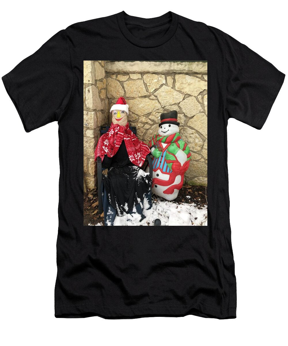 Edna with Her Snow Man Theresa Hasselkus T-Shirt