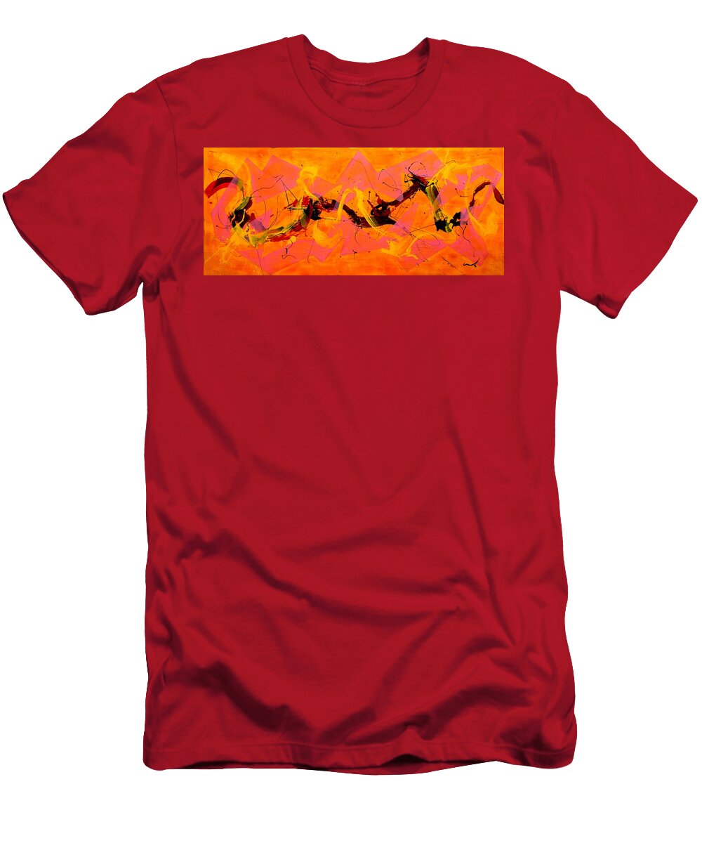 Electric Gesture Beautiful Colorful Brilliant Paintings Pollock Richard Claraval Psdcom Richard Claraval T-Shirt