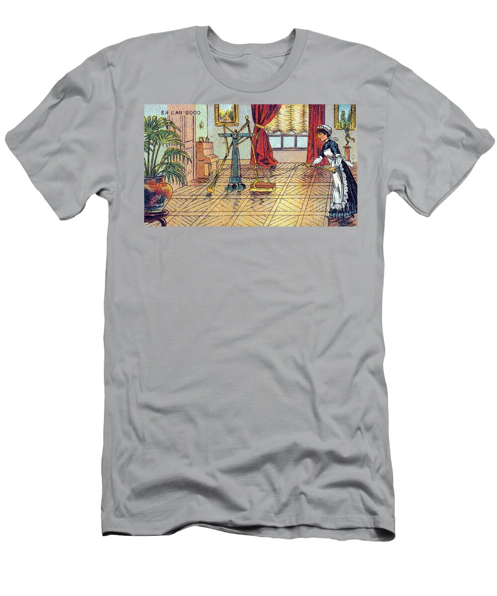 Electric Scrubber 1900s French Postcard Science Source T-Shirt