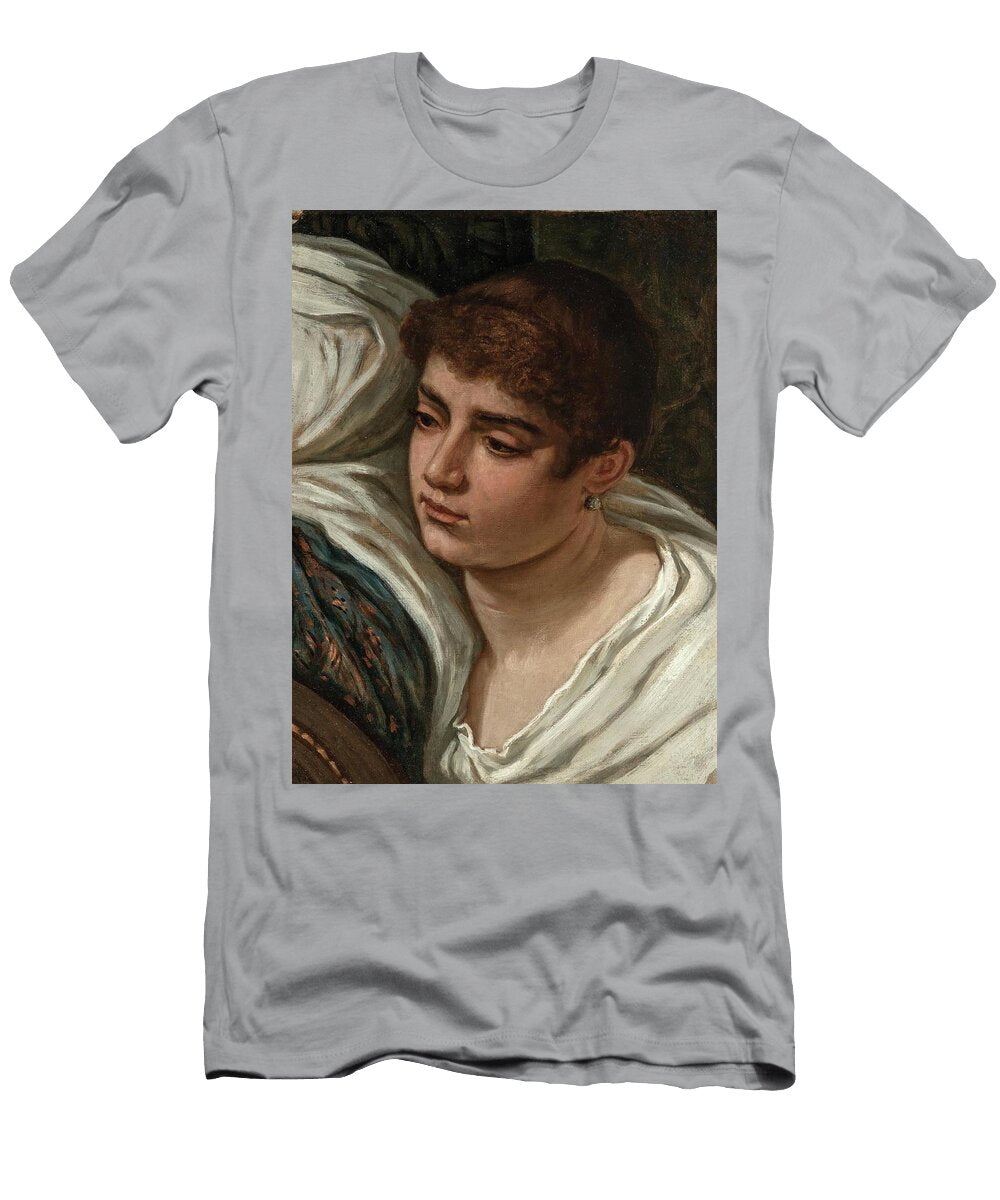 Elihu Vedder American 1836 1923 Womans Head Artistic Rifki T-Shirt