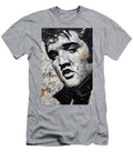 Elvis Presley Textured Portrait Elvis Rock King Eliana Haines T-Shirt