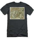 En Mandlig Helgen Vaskes Og Plejes Af Engle Mens Han Lytter Til En Kvindelig Helgen Der Sidder Foran Bartolommeo Letterini T-Shirt
