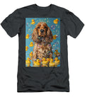 English Cocker Spaniel Dog Frolicking in a Bubbly Bathtub Adrien Efren T-Shirt