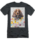 English Cocker Spaniel Dog in a Bubbly Bathtub Scene Adrien Efren T-Shirt